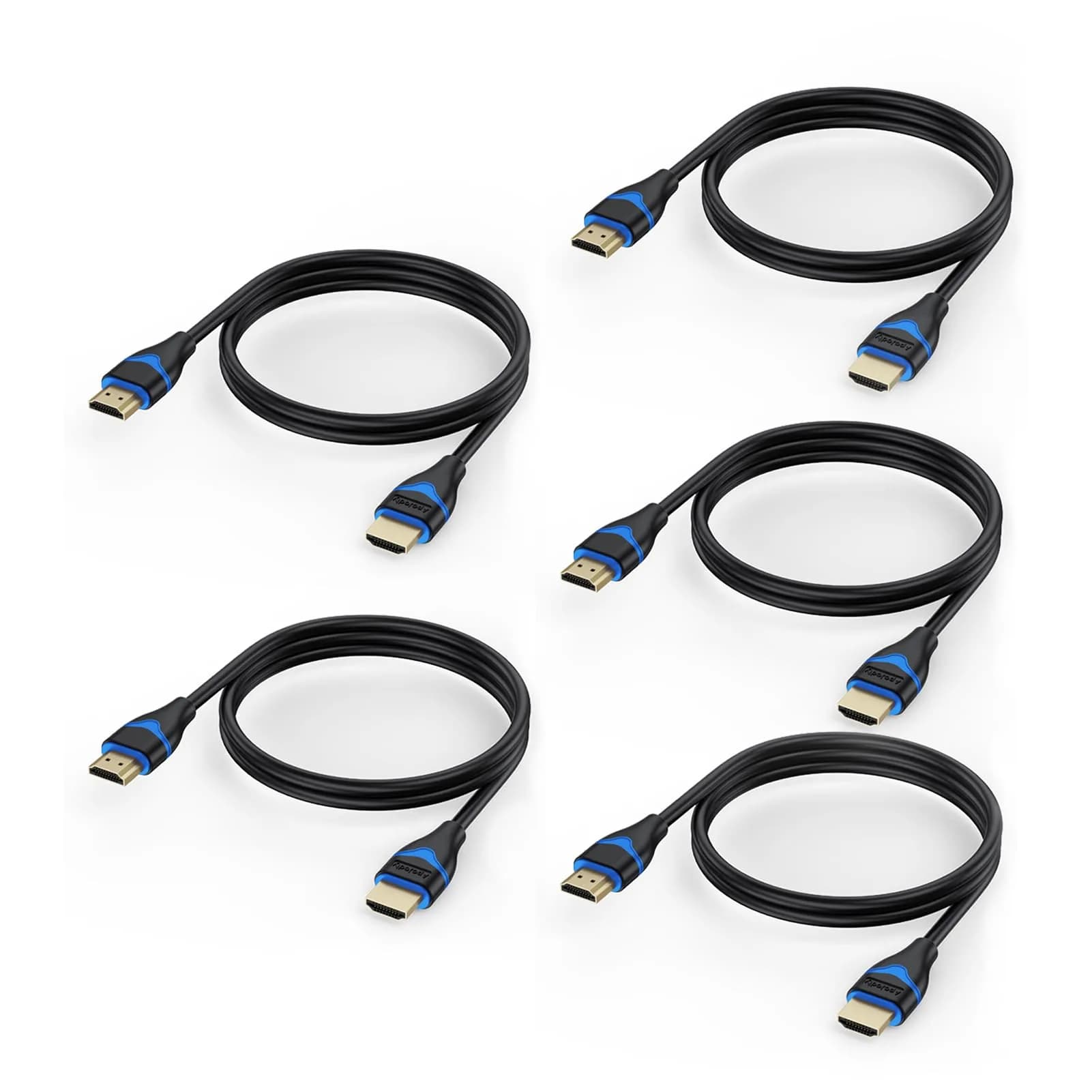 ApoJodly 6 inch HDMI Cable 15.24cm (0.5FT) | 4K 60Hz High Speed 2.0 Cord — Blue / 3.3FT