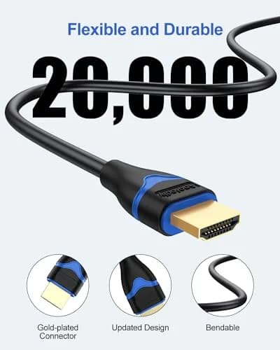 ApoJodly 4K HDMI Cables 3FT (0.91m) 10-Pack | High Speed 2.0 Cord for PS5, Monitors thumbnail 6