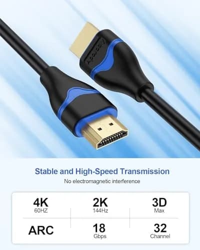 ApoJodly 4K HDMI Cables 3FT (0.91m) 10-Pack | High Speed 2.0 Cord for PS5, Monitors thumbnail 3