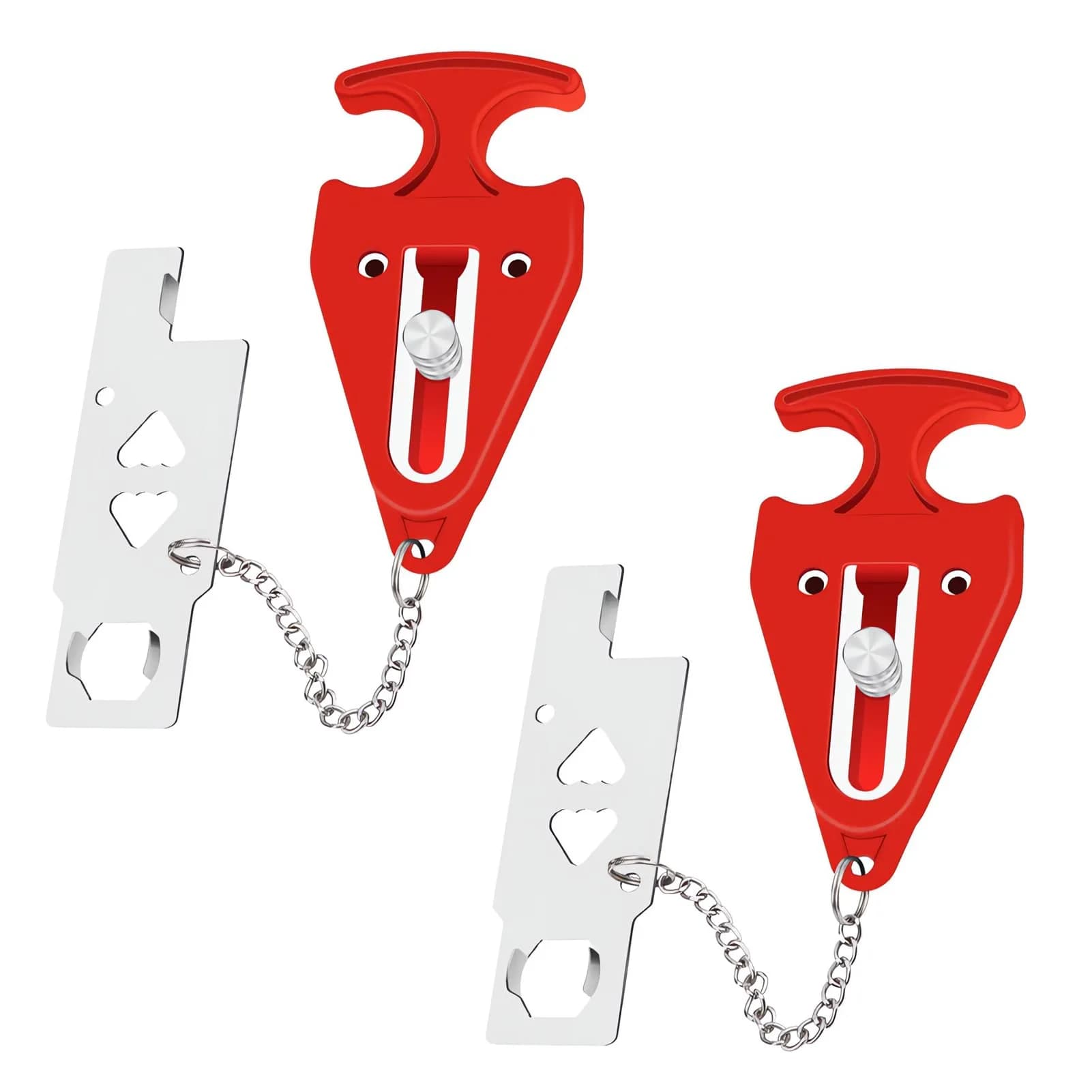 MIMIRACLE Portable Door Lock for Travel & Hotel Security Device, Red | 0.31 kg (0.68 lb) — Lock