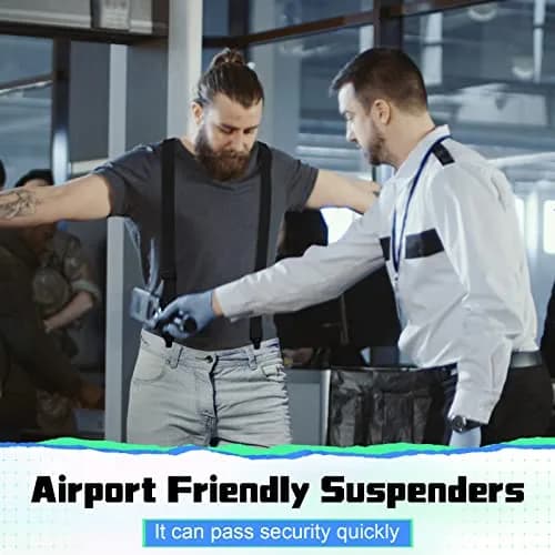 Jiuguva Men Hidden Undershirt Suspender Under Clothing Y 1.5in,Black | Airport Friendly, Heavy Duty, Adjustable thumbnail 3