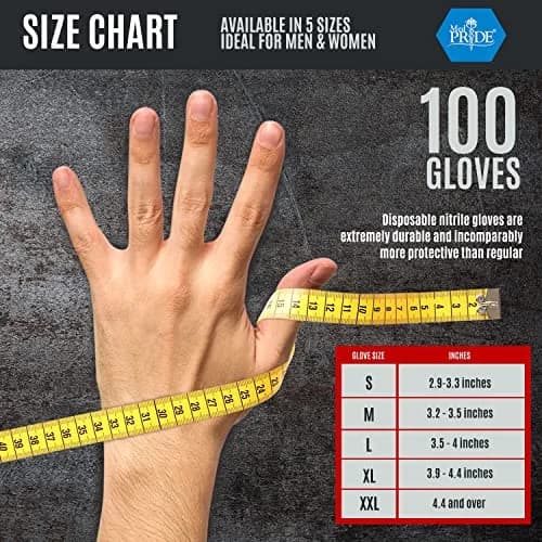 MED PRIDE Industrial Nitrile Gloves 8 Mil (1000 Count) | Heavy-Duty Protection & Grip thumbnail 5