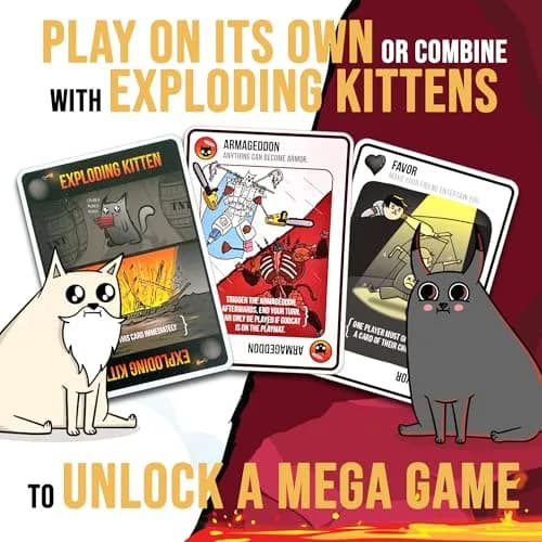 Exploding Kittens Good vs Evil Card Game | 2-5 Players, Age 7+ | Divine Showdown with Armageddon Cards thumbnail 7
