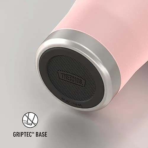 THERMOS ICON SERIES, Stainless Steel Cold Tumbler with Lid and Straw - 24 Ounce, Sunset Pink | Vacuum Insulated Drinkware thumbnail 5