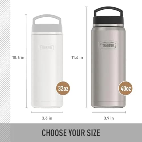 THERMOS ICON SERIES Stainless Steel Water Bottle 1.18 L (40 oz) | Keeps Drinks Hot 18 Hrs, Cold 24 Hrs thumbnail 5