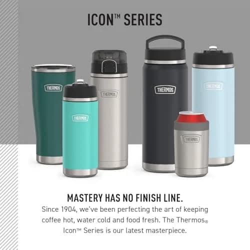THERMOS ICON SERIES Stainless Steel Cold Tumbler 24oz Glacier | Vacuum Insulated, Non-slip Base thumbnail 6