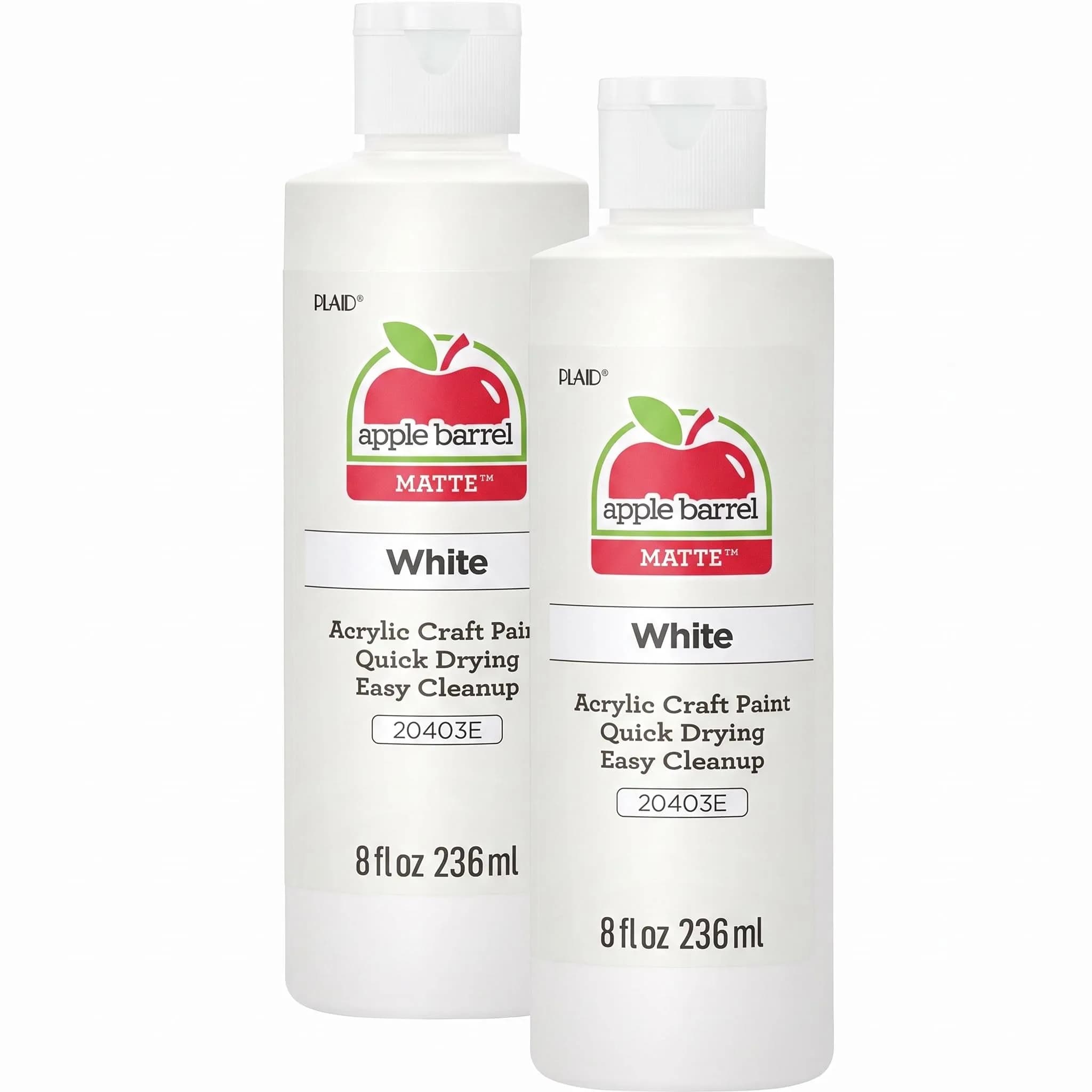 Apple Barrel Acrylic Paint in Assorted Colors 16 Fl Oz (2 Pack) | Bright Matte Finish for Crafts