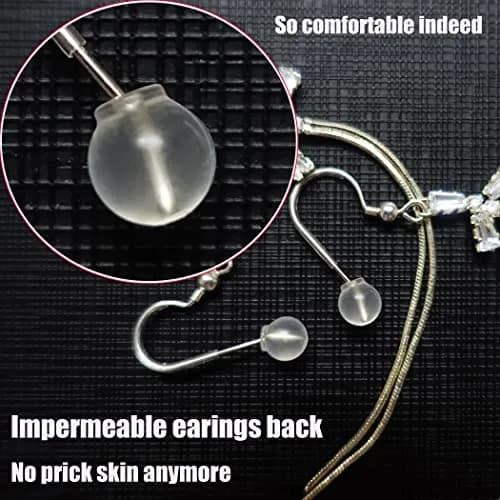 OwlkOrmy 102pcs Red TPE Medical Grade Soft Safety Earring Backs | Impenetrable Design for Sensitive Ears thumbnail 4