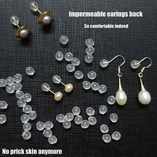 OwlkOrmy Clear 102pcs Comfort Impenetrable Soft Safety Earring Backs | TPE Medical Grade Material thumbnail 7