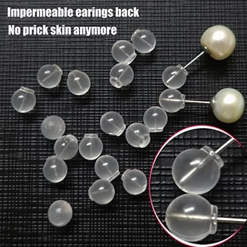 OwlkOrmy Purple 102pcs TPE Medical Grade Earring Backs | Comfortable Impenetrable Soft Safety Backs for Studs, Dangles, Hooks thumbnail 5