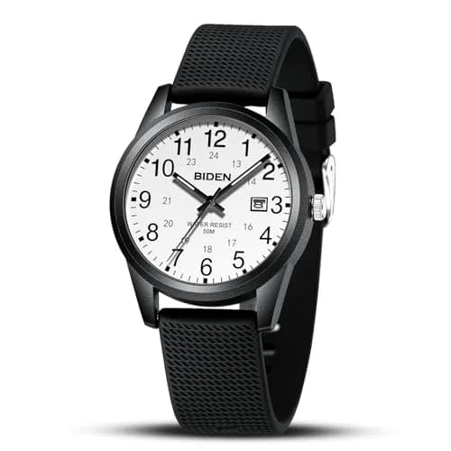 LN LENQIN Men's Analog Quartz Watch 40mm (1.57 inch) | Easy Read Military Time with Luminous Dial thumbnail 1