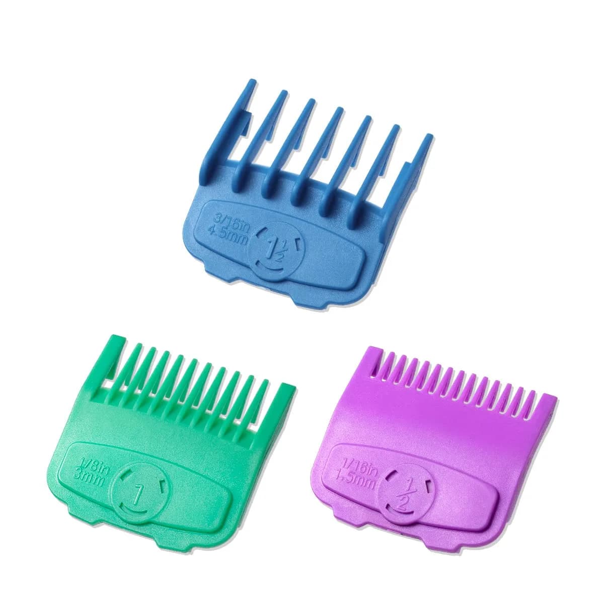 LAVEST Magnetic Clipper Guards Set Compatible with Wahl Clippers | Color Coded, 3 pcs, Lengths 1/16-3/16 inch