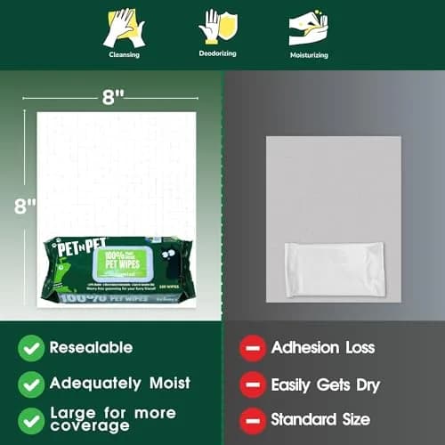 PET N PET Dog Wipes 400 Count Unscented Hypoallergenic | Waterless Pet Grooming Wipes thumbnail 7