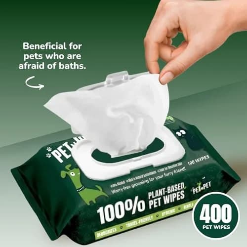 PET N PET Dog Wipes 400 Count Unscented Hypoallergenic | Waterless Pet Grooming Wipes thumbnail 3