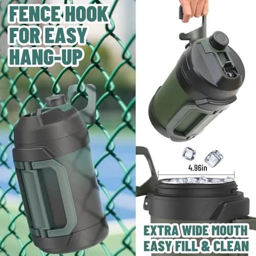 Zukro 1 Gallon (3.78 L) Insulated Stainless Steel Water Jug | Keeps Drinks Cold 48 Hrs thumbnail 5