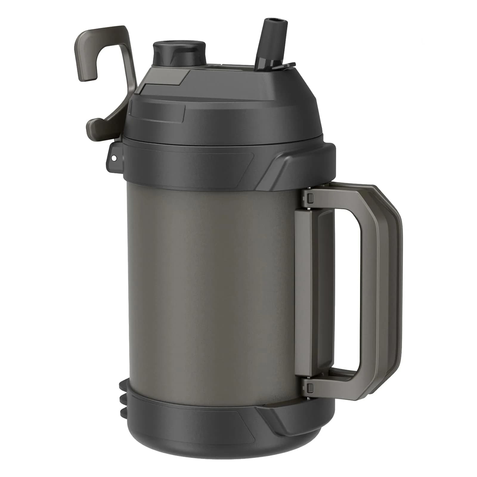 Zukro 1 Gallon (3.78 L) Insulated Stainless Steel Water Jug | Keeps Cold 48 Hrs — Coal