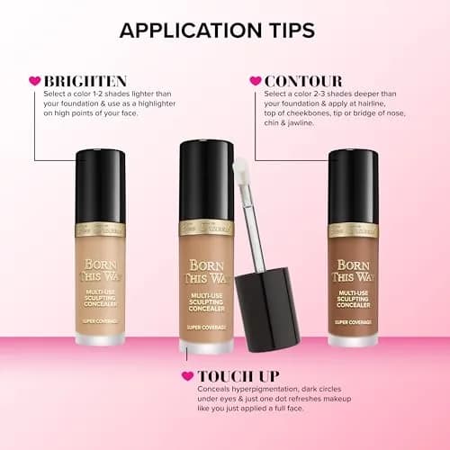 Too Faced Born This Way Super Coverage Concealer 0.45 Fl Oz | Hydrating, Full Coverage for Dark Circles & Blemishes thumbnail 7