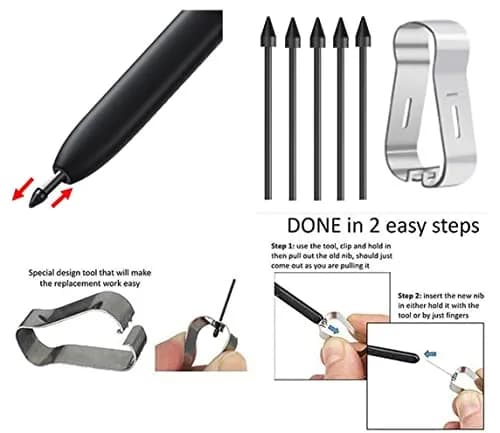 TYHJ S Pen S23 Ultra Replacement Stylus Pen for Samsung Galaxy S23 Ultra 5G (Phantom Black) | 4096 Pressure Levels + 3 Nibs thumbnail 4