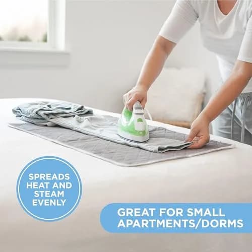 HOLDN’ STORAGE Ironing Mat, 28.25” x 19” Magnetic Laundry Pad, Gray | Heat-Resistant, Portable Laundry Accessory thumbnail 4