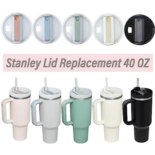 Horsdo 40oz Tumbler Lid for Stanley Quencher 2.0 (2-Pack, Black) | Spill-Proof Replacement Cover thumbnail 5