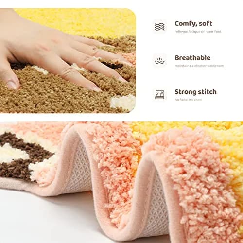 Molesun Bear Bath Mat 18x27 Inch | Soft Absorbent Microfiber Bath Rug with Non-Slip TPR Backing thumbnail 5