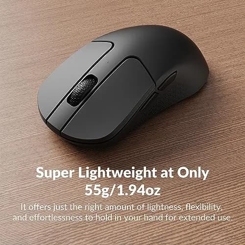 Keychron M3 Mini Wireless Optical Mouse | Bluetooth 5.1/2.4 GHz/Wired, 26,000 DPI, Lightweight, Ergonomic for Windows Mac Linux thumbnail 4
