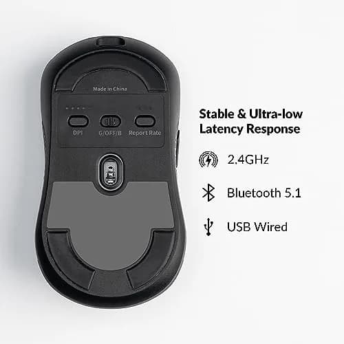 Keychron M3 Mini Wireless Optical Mouse | Bluetooth 5.1/2.4 GHz/Wired, 26,000 DPI, Lightweight, Ergonomic for Windows Mac Linux thumbnail 3