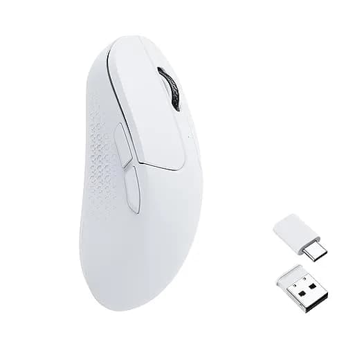 Keychron M3 Mini Wireless Optical Mouse | Bluetooth 5.1/2.4 GHz | Programmable PixArt 3395 Sensor | 26,000 DPI | Lightweight Ergonomic thumbnail 1
