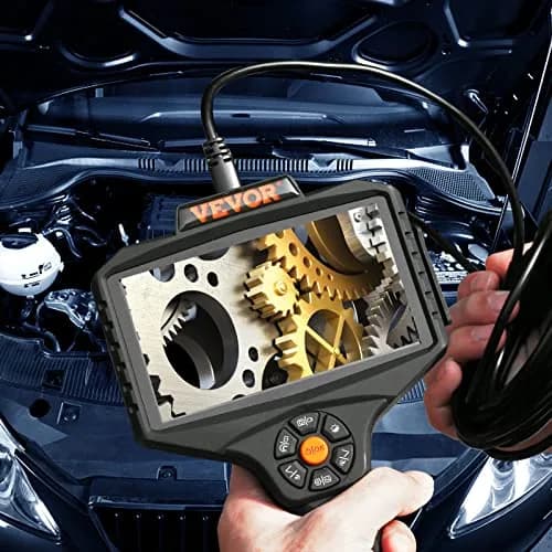 VEVOR Triple Lens Inspection Camera with Light, 5" IPS Screen, 16.5ft Cable, 1080P HD, 8X Zoom, Waterproof IP67, Automotive & Plumbing Use thumbnail 9