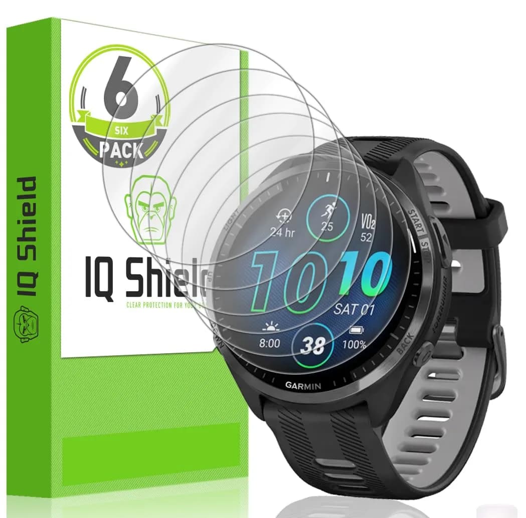 IQShield Screen Protector 6 Pack for Garmin 970/570/965 & Venu 4 | Ultra Thin, Anti-Scratch, Bubble-Free (47mm/45mm) - main product image