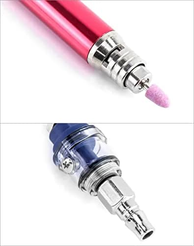 QWORK Air Micro Grinder 2 Set 1/8" Mini Pencil Polishing Cutting Tool Pneumatic Die Grinder 65000 RPM thumbnail 4
