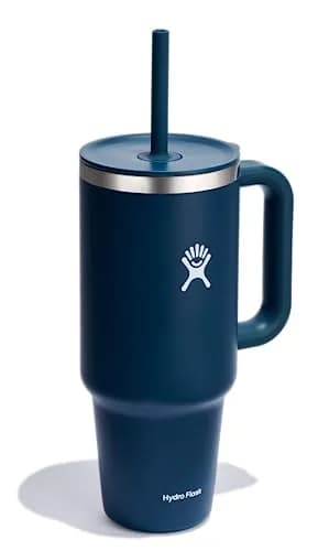 Hydro Flask 40 Oz Travel Tumbler with Handle, Lid and Straw | 1183ml (40 Fl Oz) Indigo Blue thumbnail 2
