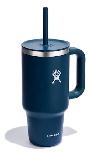 Hydro Flask 32 Oz Travel Tumbler with Handle & Straw | 946ml (32 Oz) Indigo Blue thumbnail 3