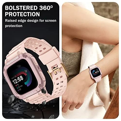 FINTIE Rugged Band with Case for Fitbit Versa 4/3/2/1 & Sense 2/1 | 165mm-245mm Wrist Size thumbnail 4