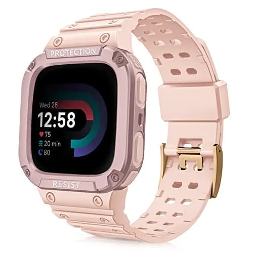 FINTIE Rugged Band with Case for Fitbit Versa 4/3/2/1 & Sense 2/1 | 165mm-245mm Wrist Size thumbnail 1