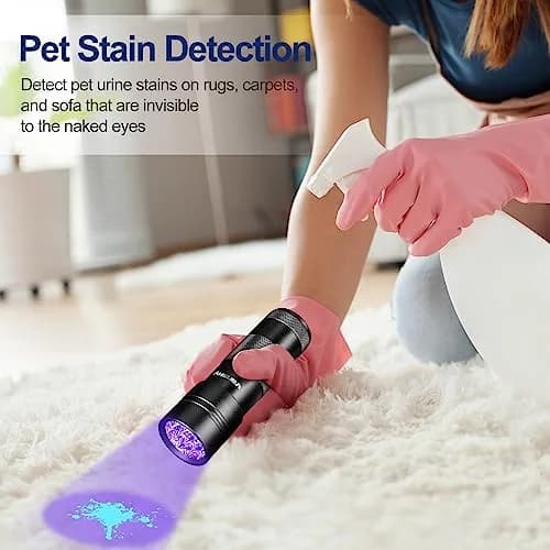 Vansky Black 2 Pack Tool | UV Pet Urine & Stain Detector, 395nm, 12 LED, Waterproof Aluminum Alloy, 5+ Hours Runtime thumbnail 3