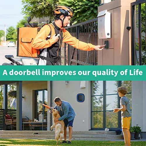 LetsWill Wireless Doorbell Classroom Doorbell IP66 Waterproof Loud 115dB 1000ft Range | Easy Install Plug-in Receiver thumbnail 5