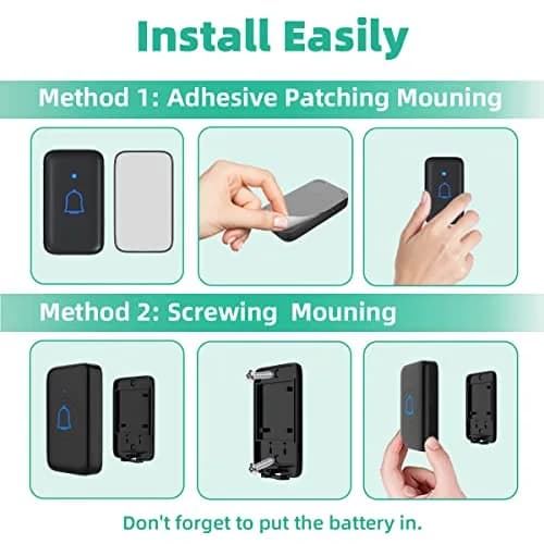 LetsWill Wireless Doorbell Classroom Doorbell IP66 Waterproof Loud 115dB 1000ft Range | Easy Install Plug-in Receiver thumbnail 6