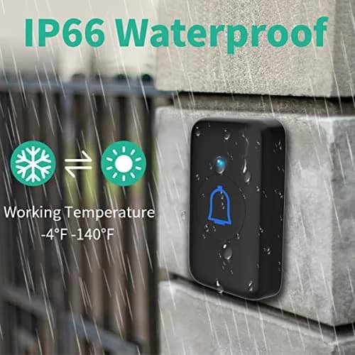 LetsWill Wireless Doorbell Classroom Doorbell IP66 Waterproof Loud 115dB 1000ft Range | Easy Install Plug-in Receiver thumbnail 3