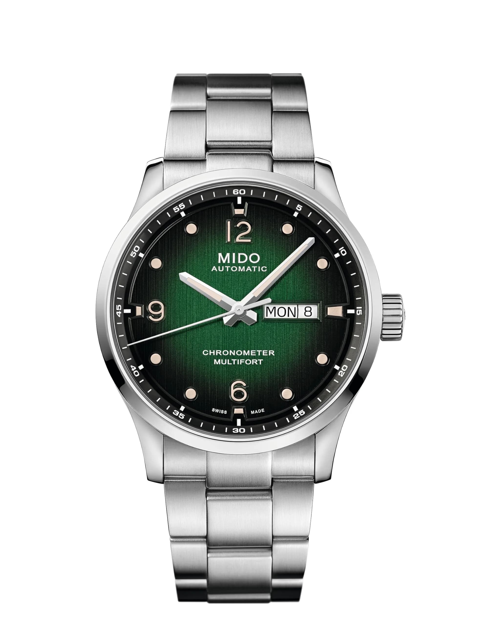 MIDO Multifort M Chronometer Swiss Automatic Watch for Men | Green Dial, 42mm Case, 80-Hour Power Reserve - main product image