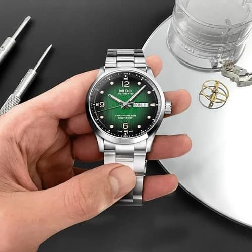 MIDO Multifort M Chronometer Swiss Automatic Watch for Men | Green Dial, 42mm Case, 80-Hour Power Reserve thumbnail 5