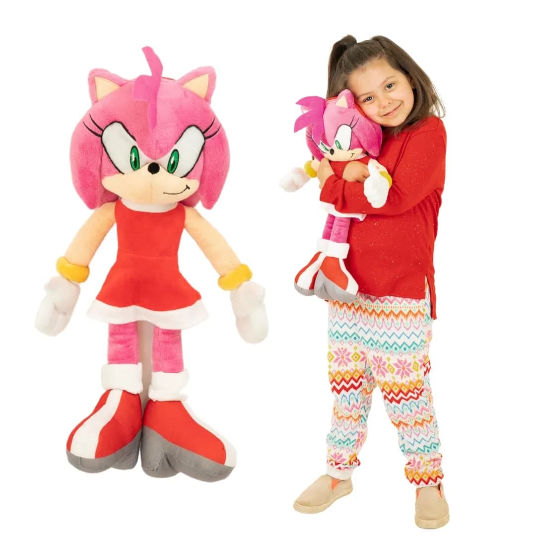 Franco Amy Rose Plush Cuddle Pillow Buddy 46cm (18.5") | Officially Licensed Sonic The Hedgehog Toy for Kids