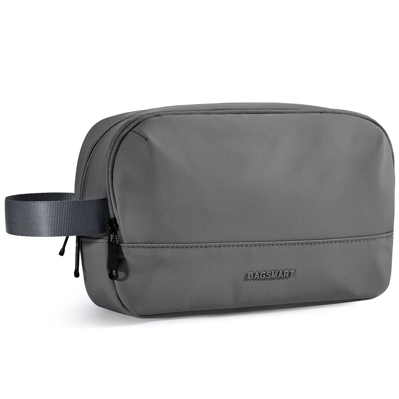 BAGSMART Travel Toiletry Bag for Men, Dopp Kit Water Resistant Shaving Bag for Toiletries Accessories, Black-Medium | Lightweight & TSA Approved — Grey / Medium