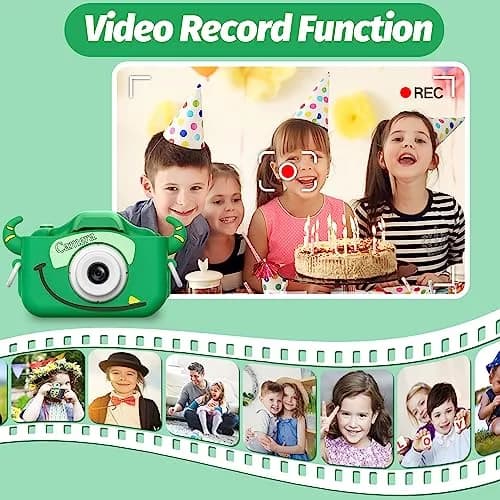 Goopow Kids Digital Camera with Cartoon Cover | 1080p HD Video & 12MP Photos thumbnail 9