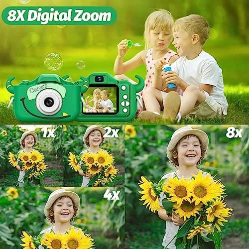Goopow Kids Digital Camera with Cartoon Cover | 1080p HD Video & 12MP Photos thumbnail 10