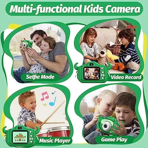 Goopow Kids Digital Camera with Cartoon Cover | 1080p HD Video & 12MP Photos thumbnail 6