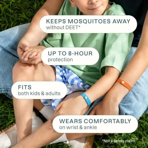 Cliganic Natural Mosquito Repellent Bracelets for Kids & Adults, 10 Pack | DEET-Free Essential Oil Bands for Outdoors thumbnail 2
