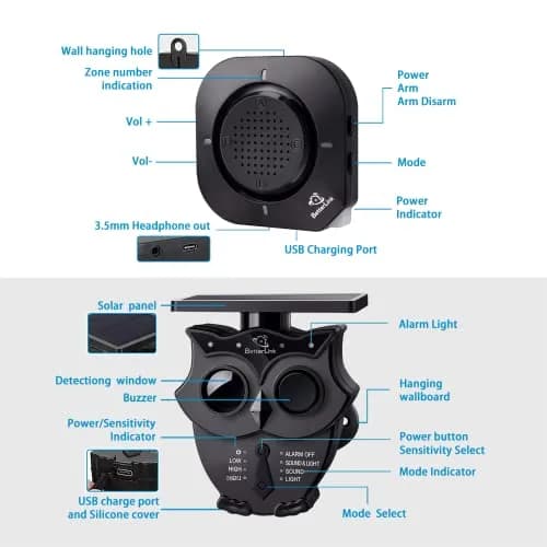 BetterLink Solar Wireless Driveway Alarm System 1/2 Mile Long Range | 1 Receiver & 1 Sensor thumbnail 8