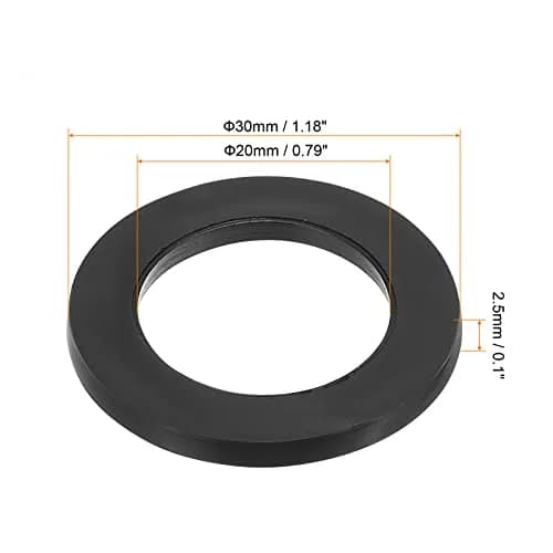 PATIKIL M20 Rubber Flat Washer 12 Pack 20mm ID 30mm OD 2.5mm Thick | Sealing Spacer for Faucets & Water Hoses thumbnail 2