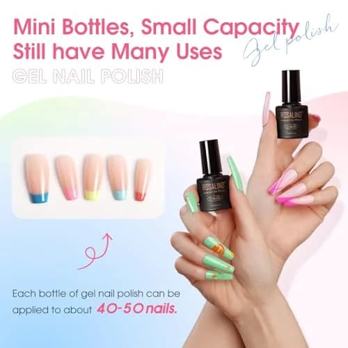 ROSALIND Gel Nail Polish Set 100PCS with 8 Base & Top Coats | 92 Colors, Long-Lasting, Safe for All Seasons thumbnail 3